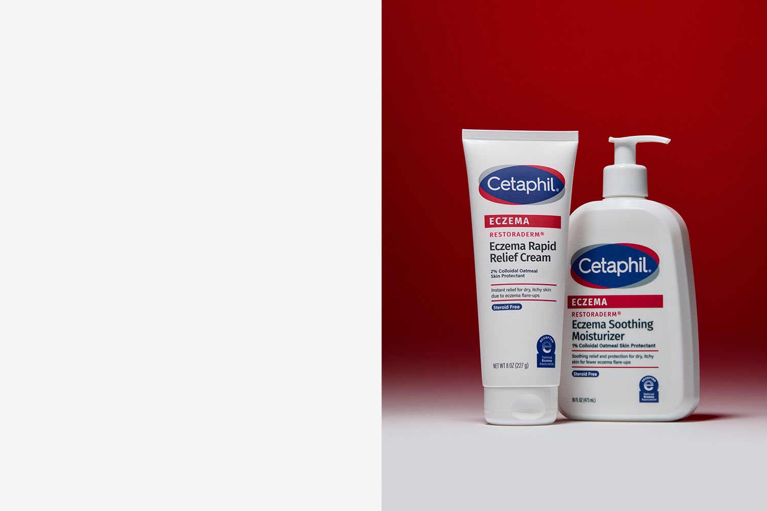 cetaphil restoraderm products on counter