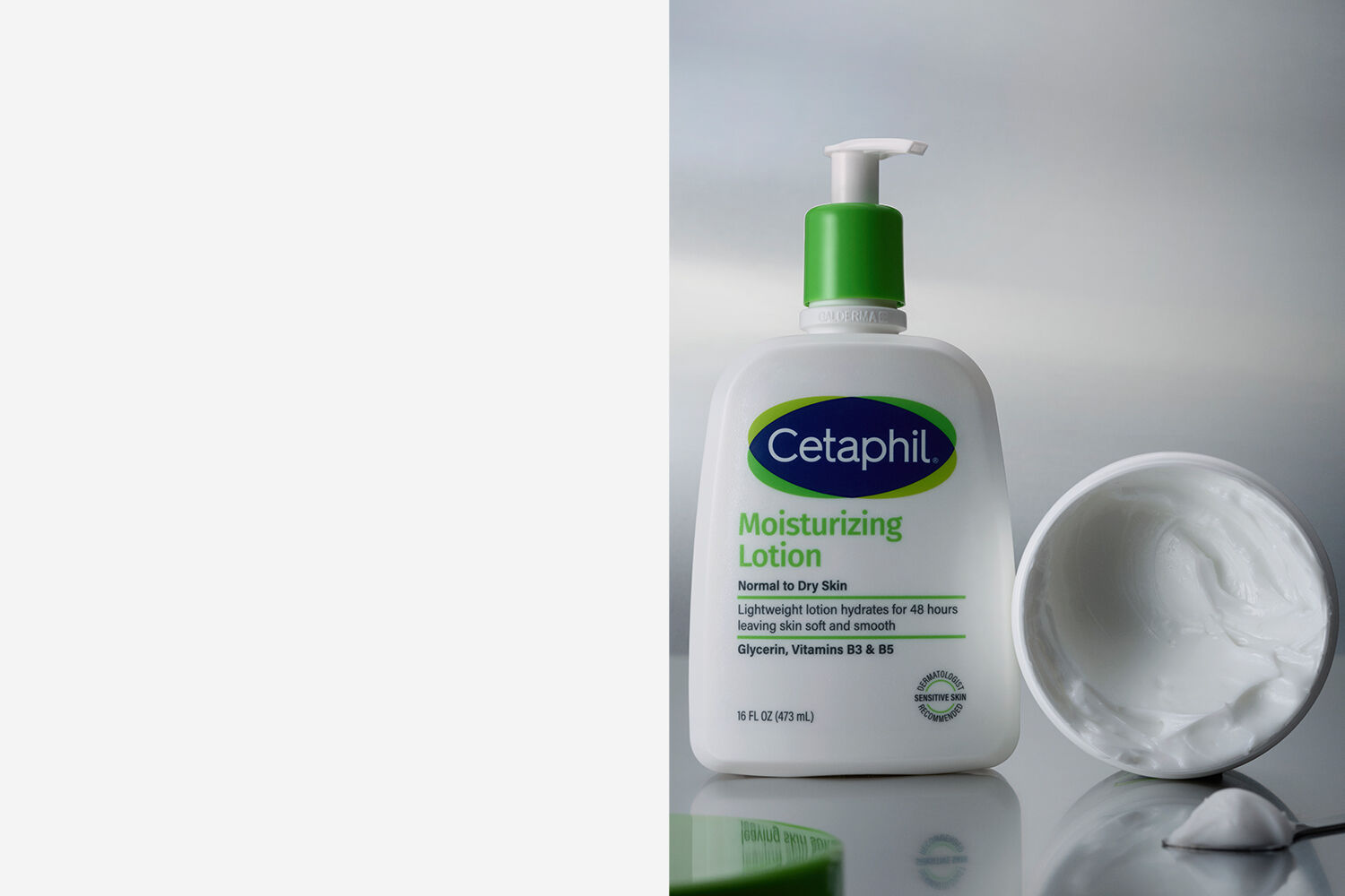 cetaphil moisturizers on bathroom counter