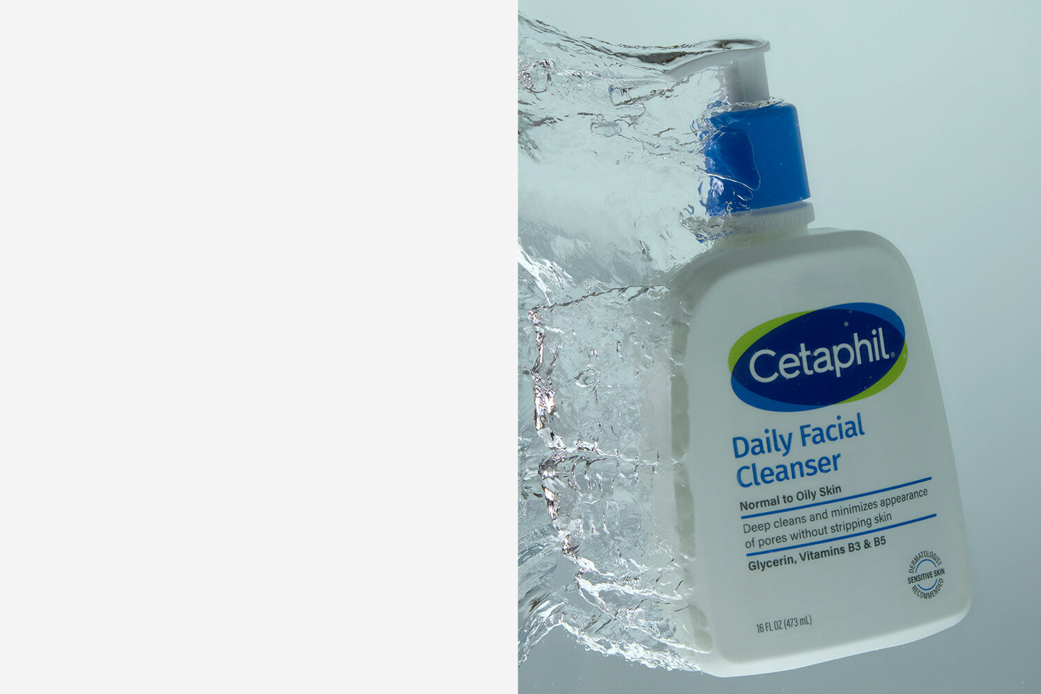 cetaphil cleansers sitting on shelf over bathtub 