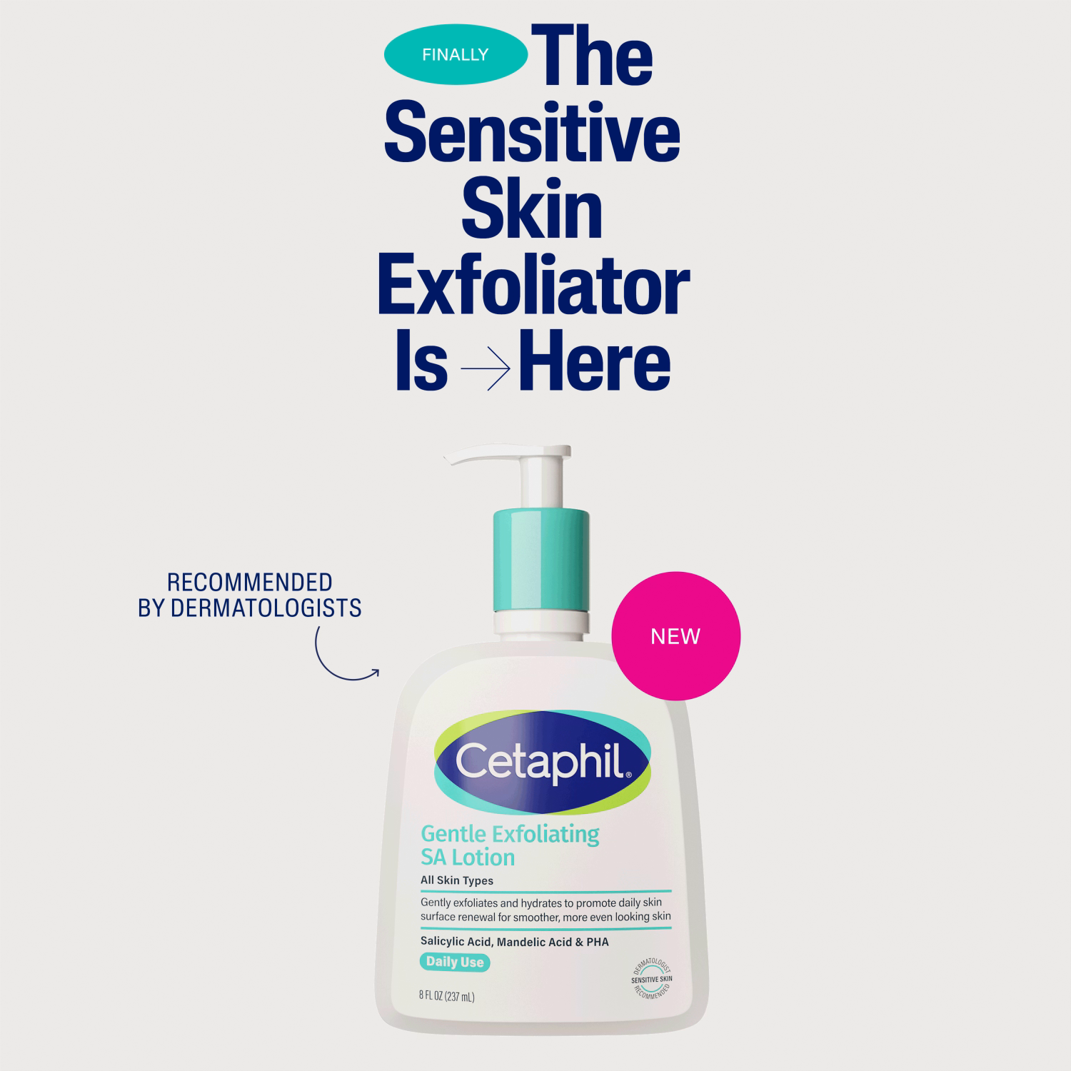 Gentle Exfoliating SA Face Lotion 8oz