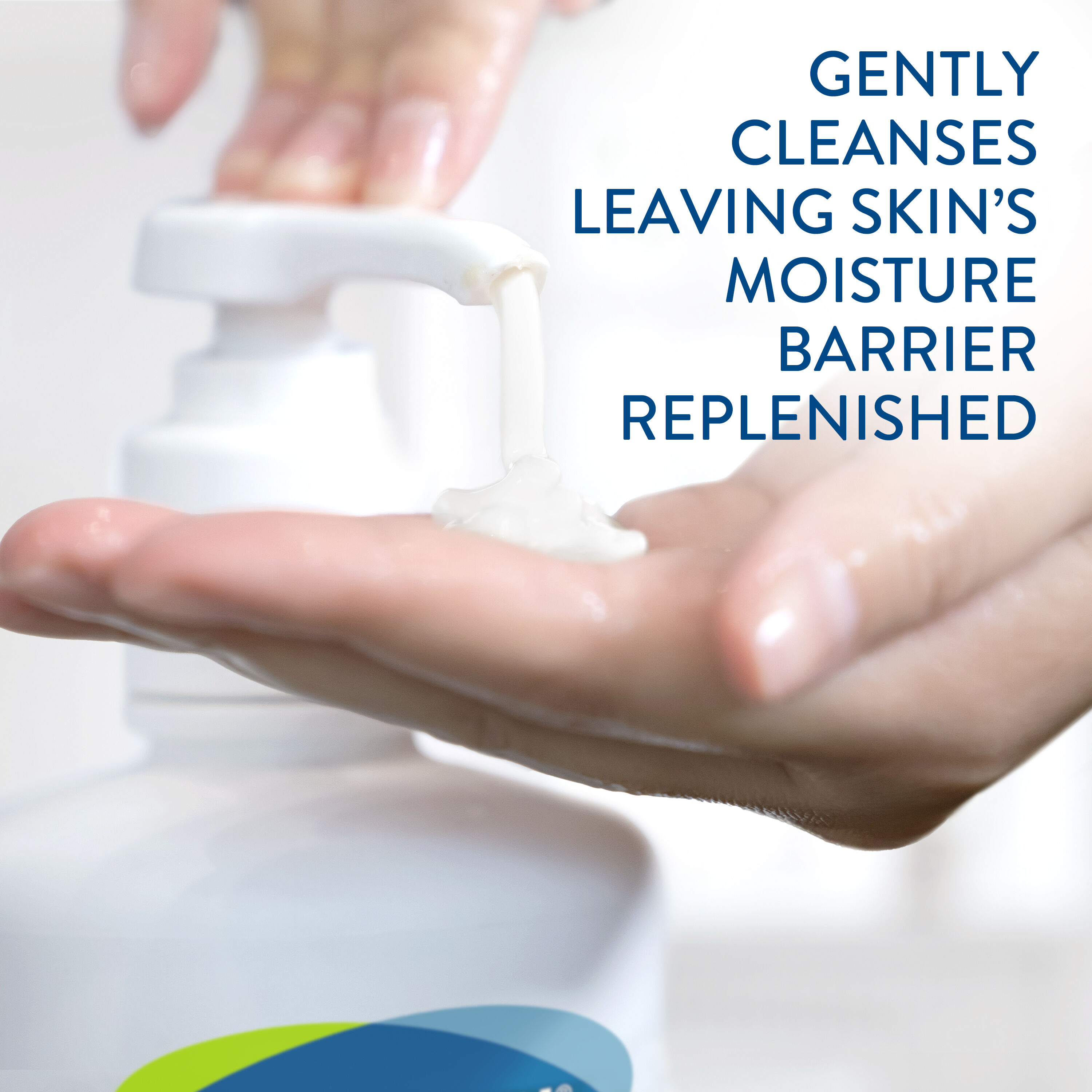 cetaphil flare up relief body wash pumped onto hand