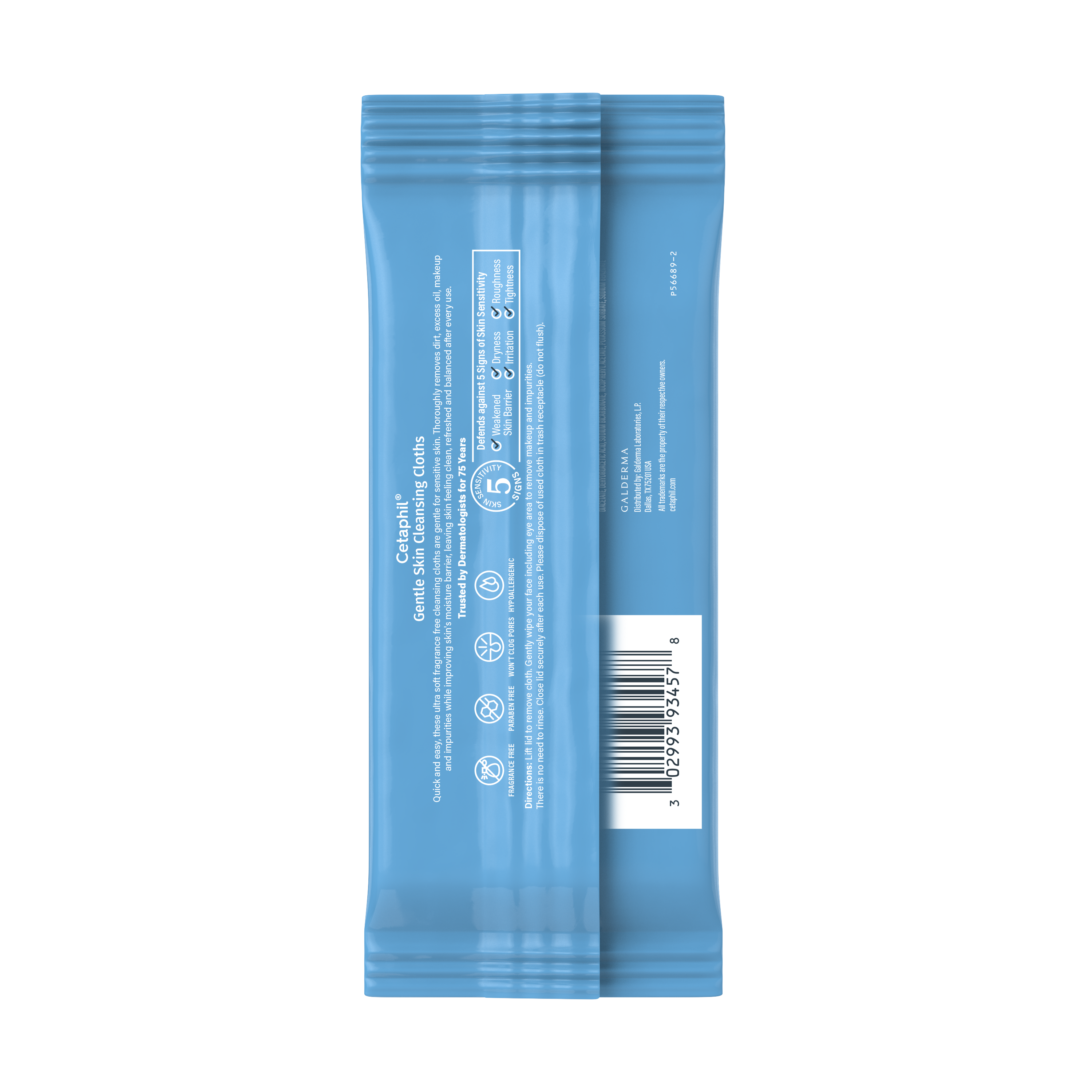 cetaphil gentle skin cleansing wipes back of package