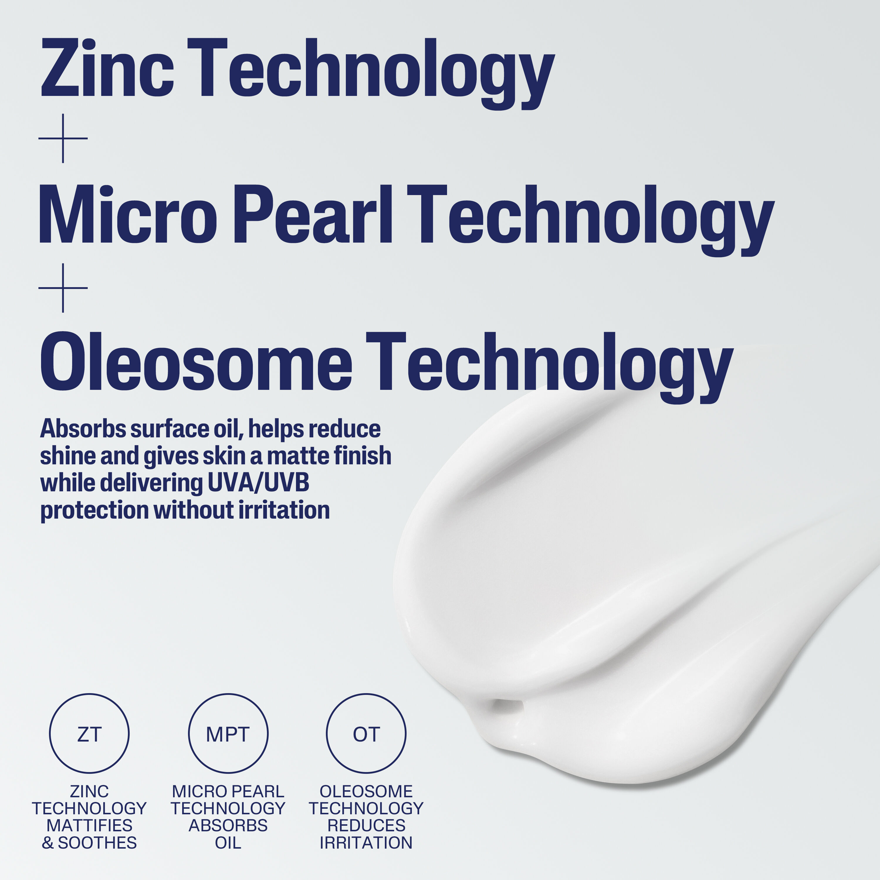 Zinc + Micro Pearl + Oleosome Technology
