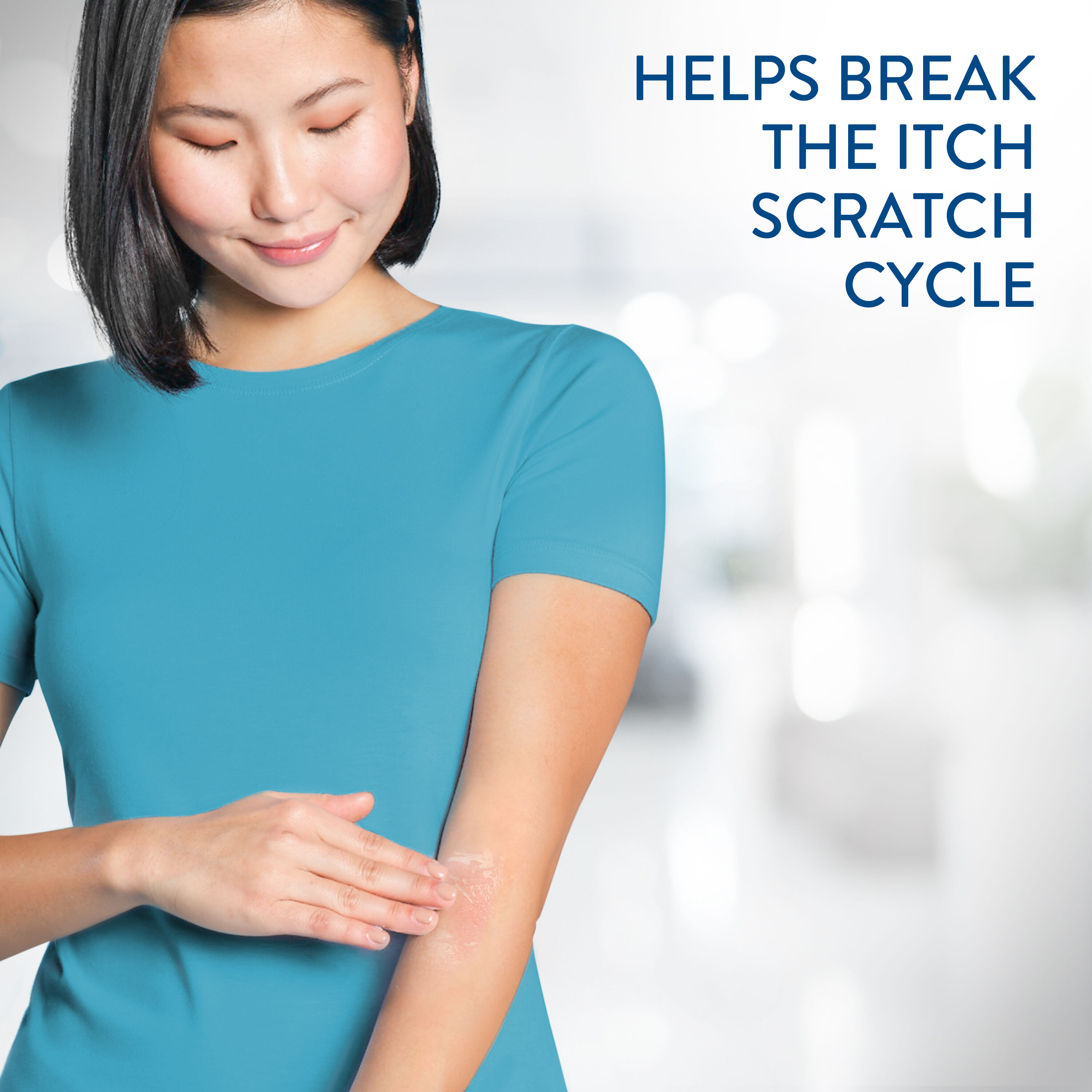 cetaphil eczema restoraderm itch relief cream application on arm