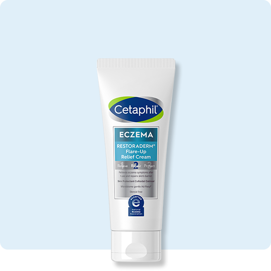 applying the second step of eczema routine to repair skin